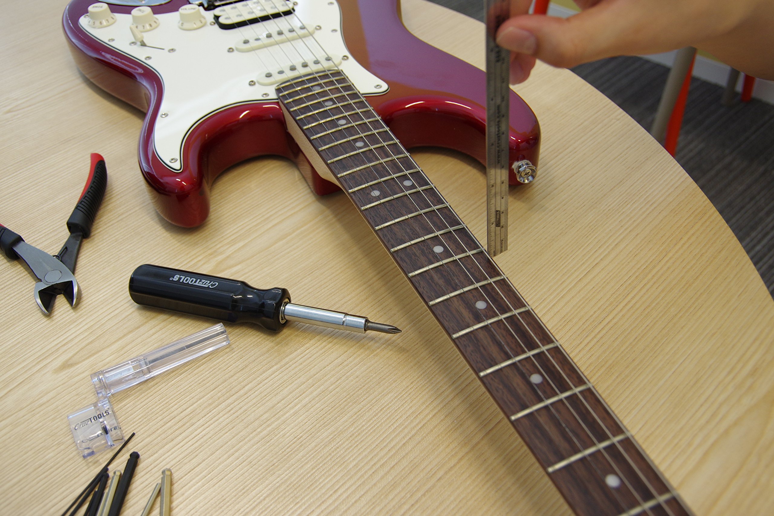 CruzTOOLS Groove Tech Guitar Maintenance Kit - Professional Guitar Repair Tools for String Change, Setup & Adjustments - Perfect for Musicians & Guitar Techs at Home or Studio