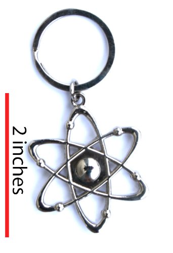 Science Symbol Keychain - Silver Atom Keychain for Chemistry Enthusiasts, Teachers & Students - Perfect for Gifts, Backpacks & Key Rings