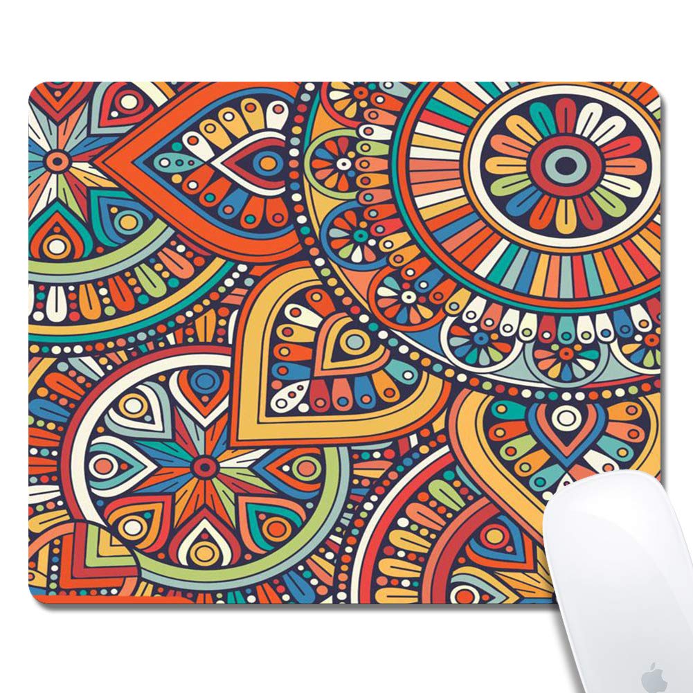 Vibrant Floral Design Gaming & Office Mouse Pad - Durable Non-Slip Rubber Base, Customizable Rectangle Mousepad for PC, Laptop, Work & Home Office Use