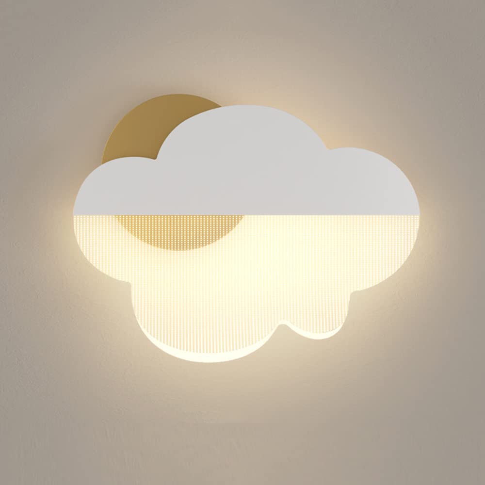 Cloud Shaped LED Wall Lamp - Dimmable Night Light for Bedroom & Nursery, Decorative Wall Sconce for Living Room, Hallway, Corridor | Soft White Lighting for Kids Room, Home Decor & Wall Accent