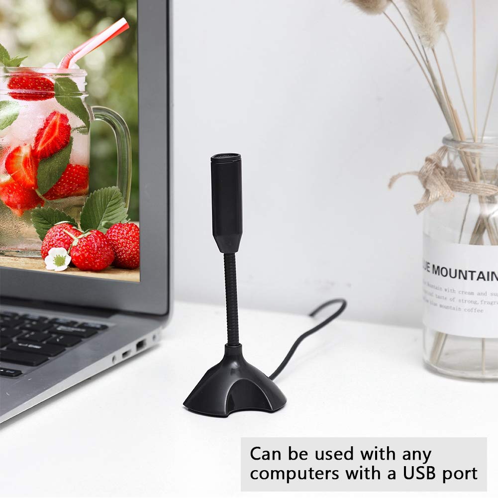 Wendry Professional USB Condenser Microphone - High Sensitivity, Low Noise Mini USB 2.0 Mic for PC/Laptop - Perfect for Gaming Streams, Zoom Meetings, Podcasting, Voice Chat & Online Singing