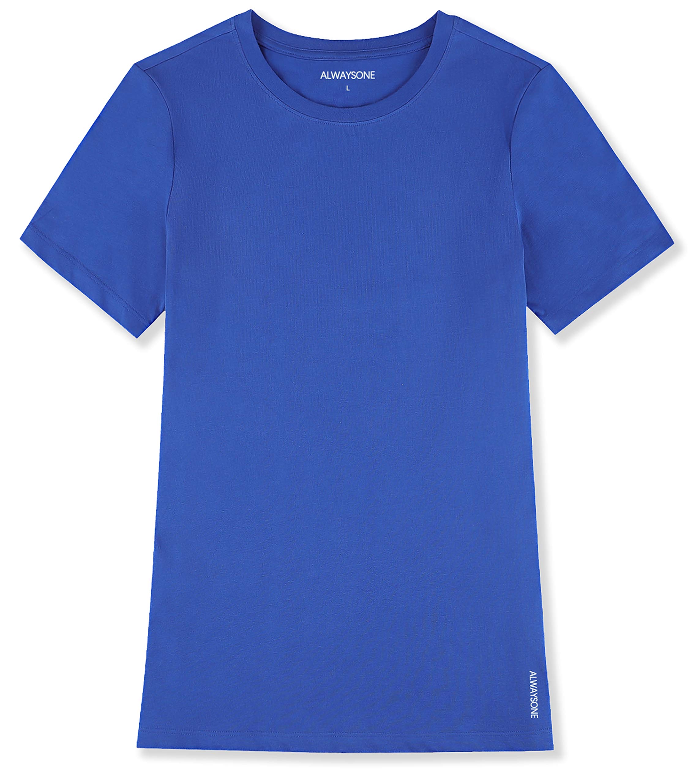 ALWAYSONE Women's Summer Tops - Short Sleeve Cotton T-Shirts | Casual Crewneck Tee for Workout & Everyday Wear | Comfortable Jersey Shirts for Gym, Running & Outdoor Activities