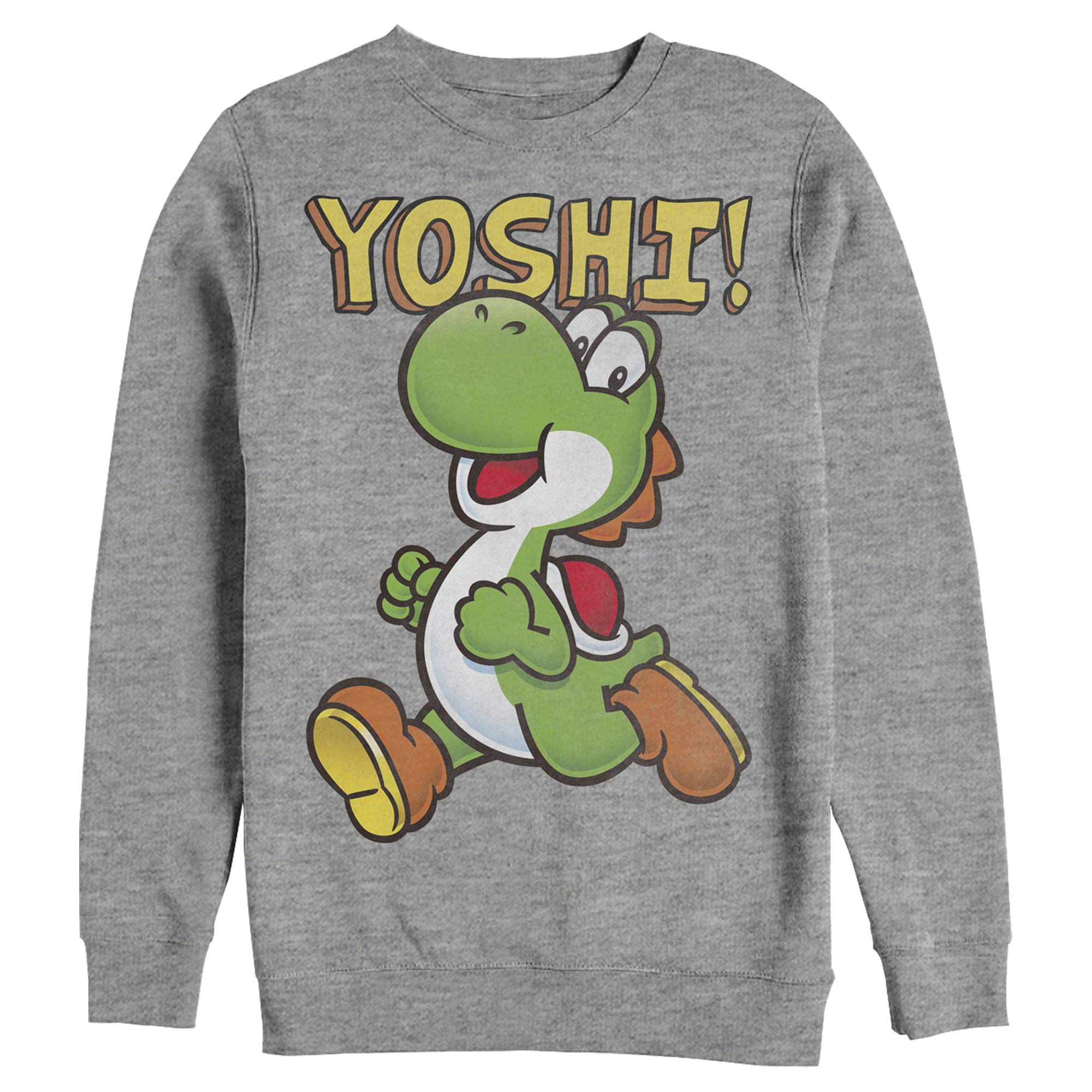 Men's Nintendo Running Yoshi Graphic Sweatshirt - Comfortable Gamer Hoodie for Casual Wear & Gaming Enthusiasts