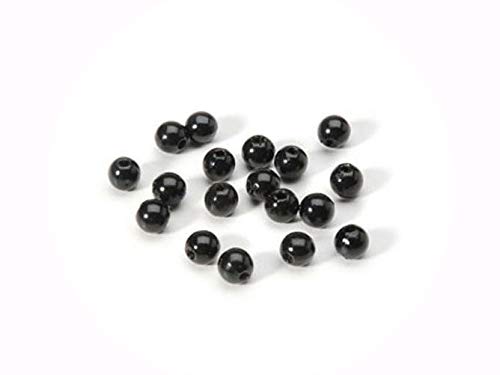 6mm Black Acrylic Pearl Beads - 120pcs Loose Beads for Jewelry Making, DIY Bracelets & Necklaces - Perfect for Handmade Crafts, Beadwork & Fashion Accessories (Ideal for Wedding, Party & Everyday Wear Jewelry)
