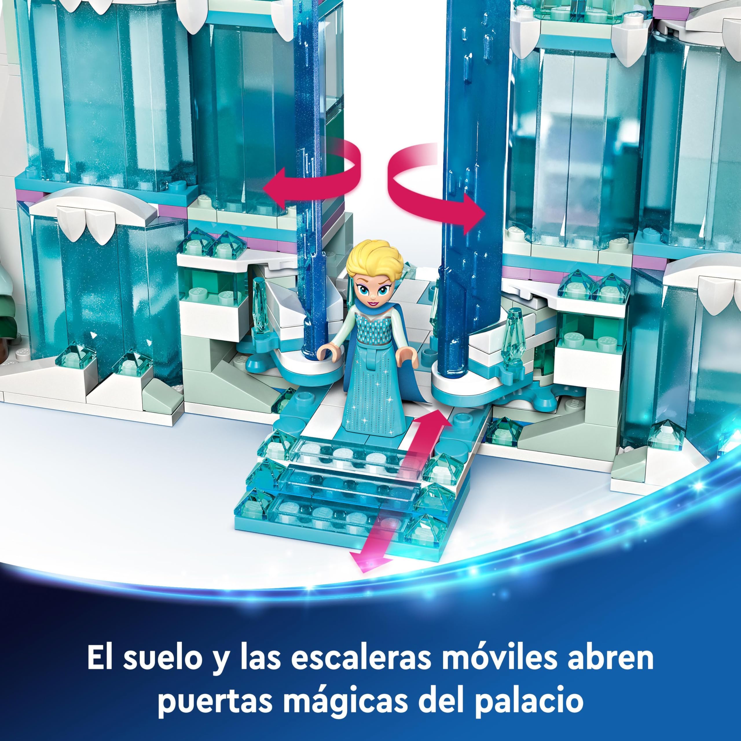 LEGO Disney Princess Frozen Elsa's Ice Palace Castle Toy Set with Mini Elsa, Anna & Kristoff Dolls, Sven Reindeer Figure - Fantasy Gift for Girls & Boys Ages 6+ | Creative Play, Birthday & Christmas Present