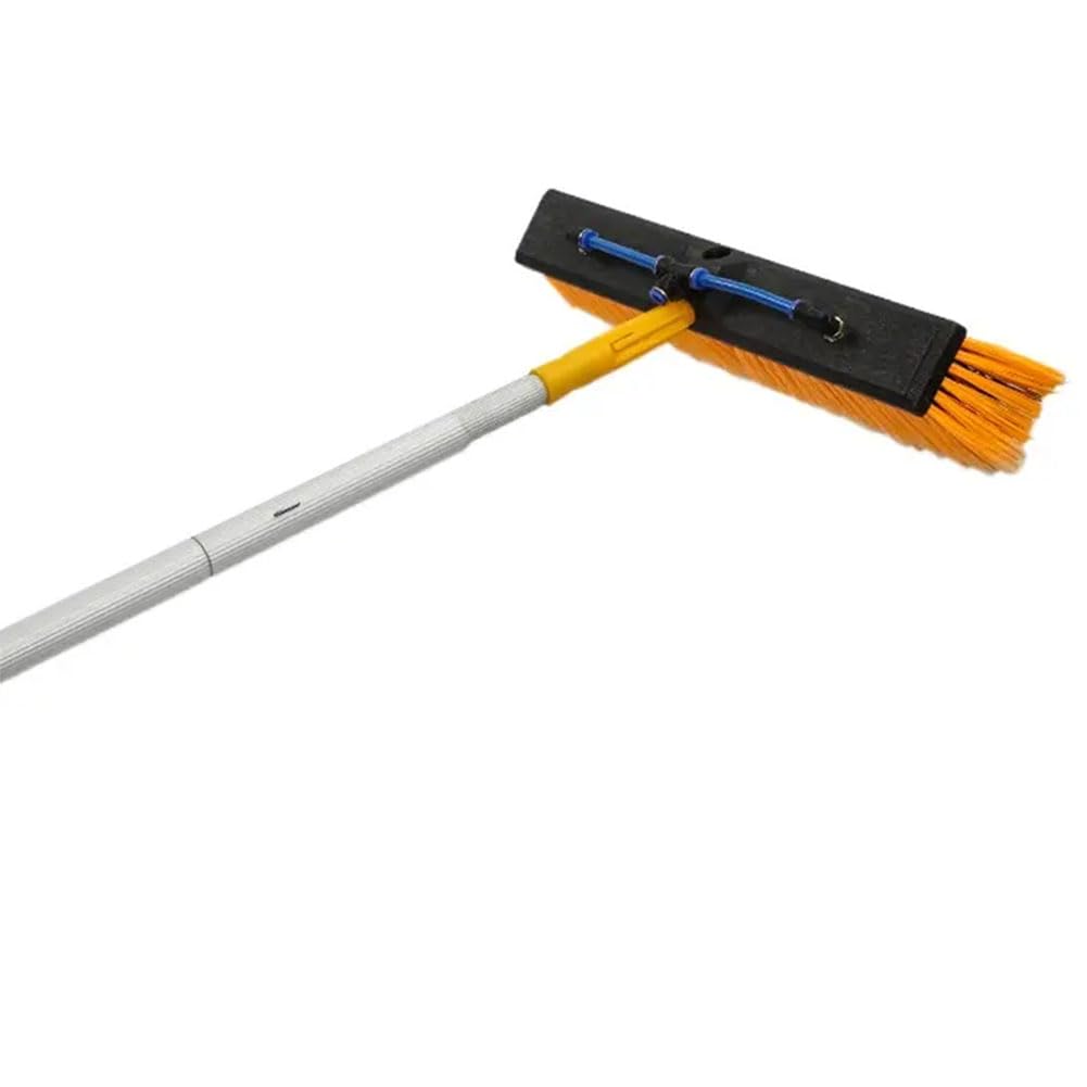 Solar Panel Cleaning Brush Kit with Extension Pole - Water Fed Brush for Photovoltaic & Solar Panels - Professional Window & Roof Cleaning Tool for Home & Commercial Use