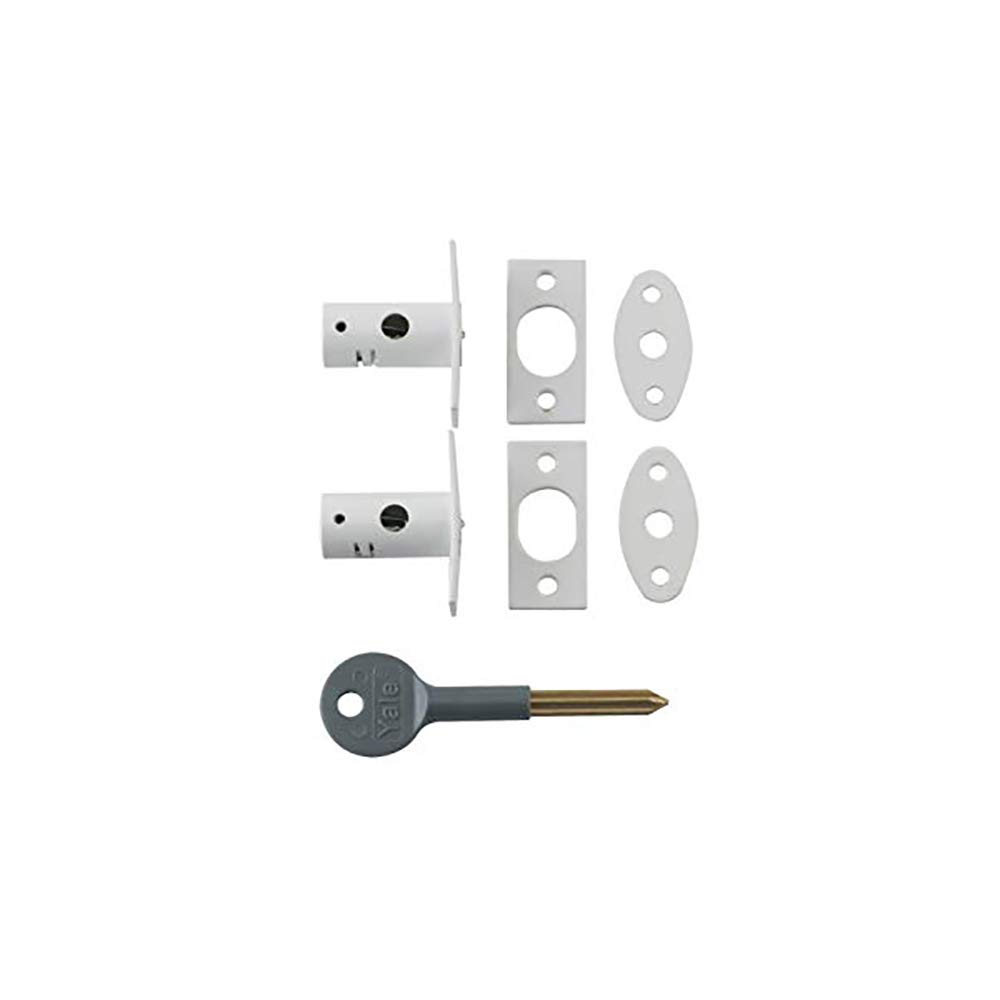 Yale 8001 Security Bolts - 2 Pack, White Finish, High Security Deadbolt Locks for Doors - Ideal for Home, Office & Apartment Safety