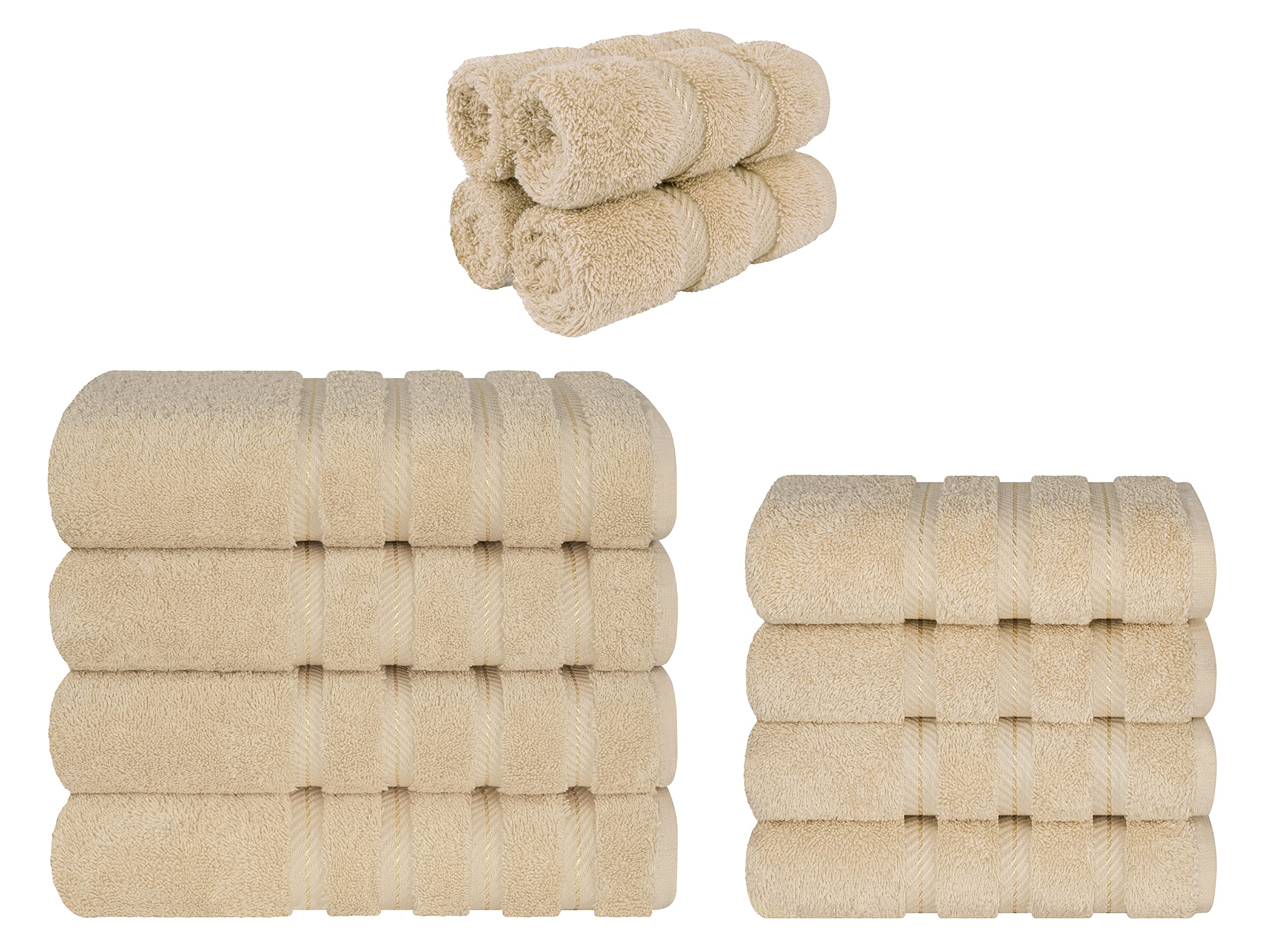Premium 4-Piece Bath Towel Set - Soft Linen Bath Towel, Hand Towel & Washcloths for Spa, Hotel & Luxury Home Use - Ultra Absorbent & Quick-Drying Towels for Bathroom, Pool & Beach