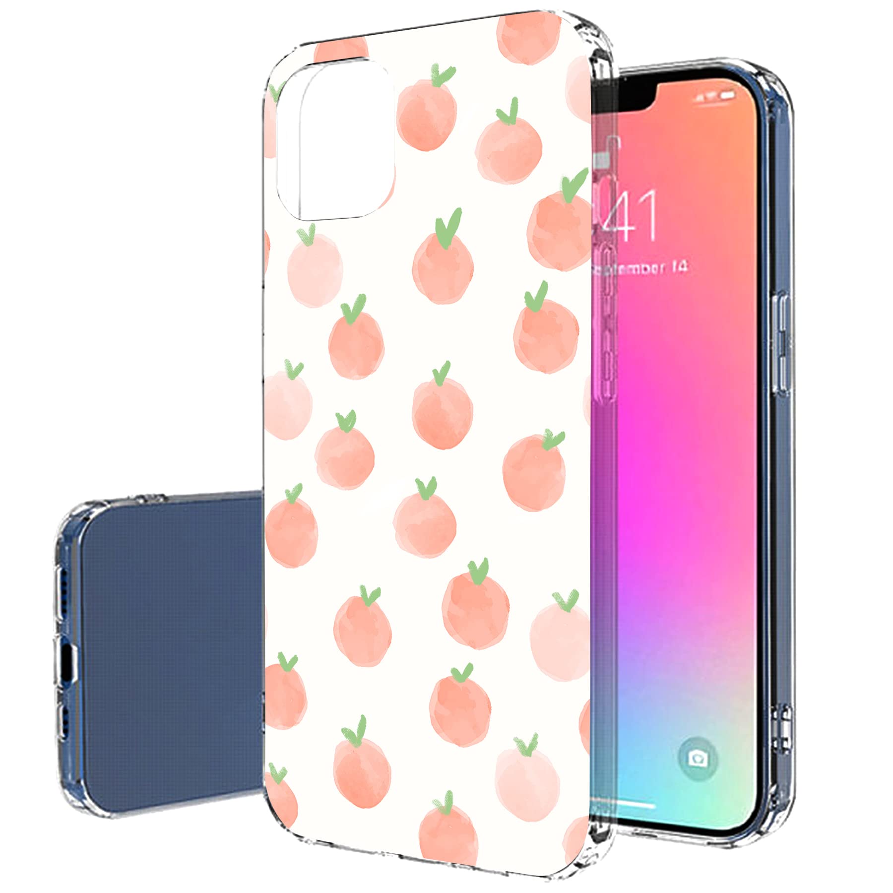Slim Thin Gel TPU Case for Apple iPhone 13 Pro Max - Lightweight Flexible Soft Anti-Scratch Protective Cover with Orange Painting Print | Made in USA | Perfect for Everyday Use, Travel & Outdoor Activities