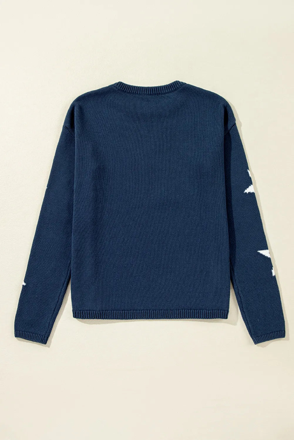 Women's Star Print Round Neck Long Sleeve Sweater - Cozy Winter Pullover for Casual Outfits & Holiday Parties | Soft Knit Jumper for Fall & Winter Fashion