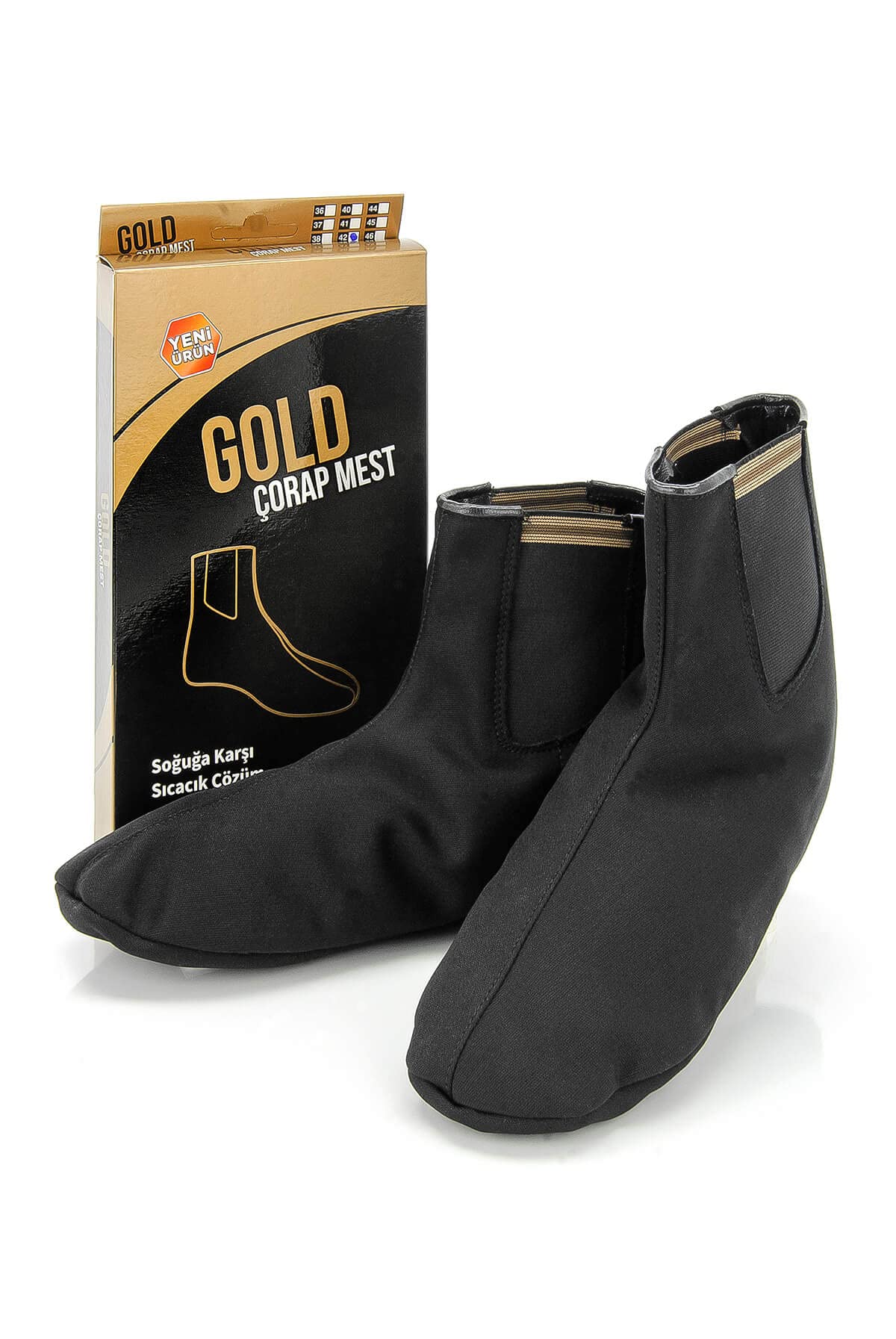 Thermal Khuffain Socks for Men - Sunnah Khuff Socks for Mosque Prayer & Islamic Worship - Warm Winter Footwear for Indoor/Outdoor Use - Black