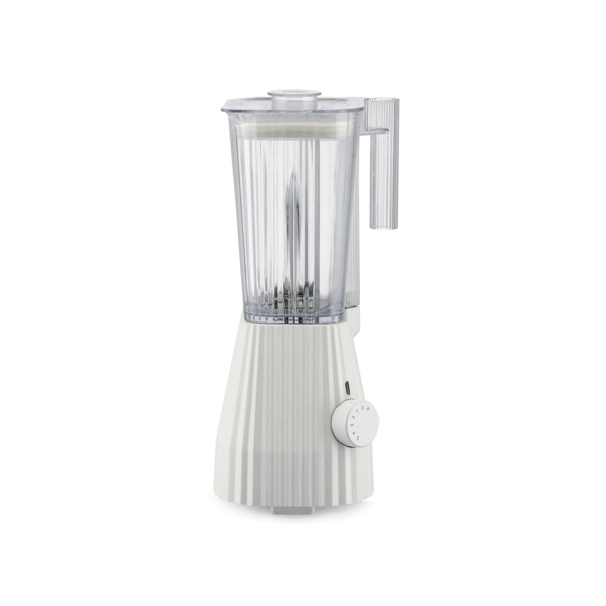 Alessi Plissé MDL09W/USA 700W Blender - White Thermoplastic Resin Pitcher with PCTG Graduation & US Plug - Perfect for Smoothies, Cocktails & Kitchen Prep