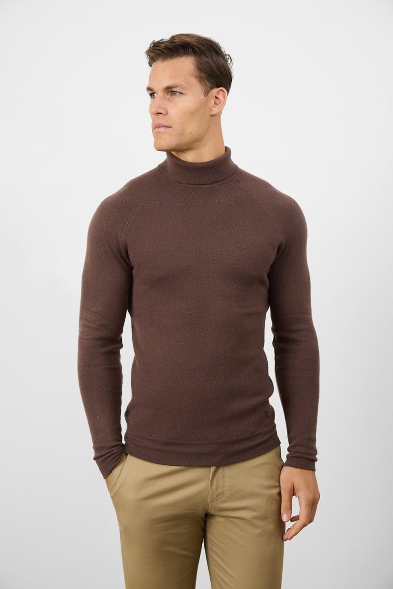 Supersoft Turtleneck Sweater for Women - Dark Mink Color, Cozy Winter Knit Pullover for Cold Weather, Perfect for Office, Date Night & Holiday Outfits