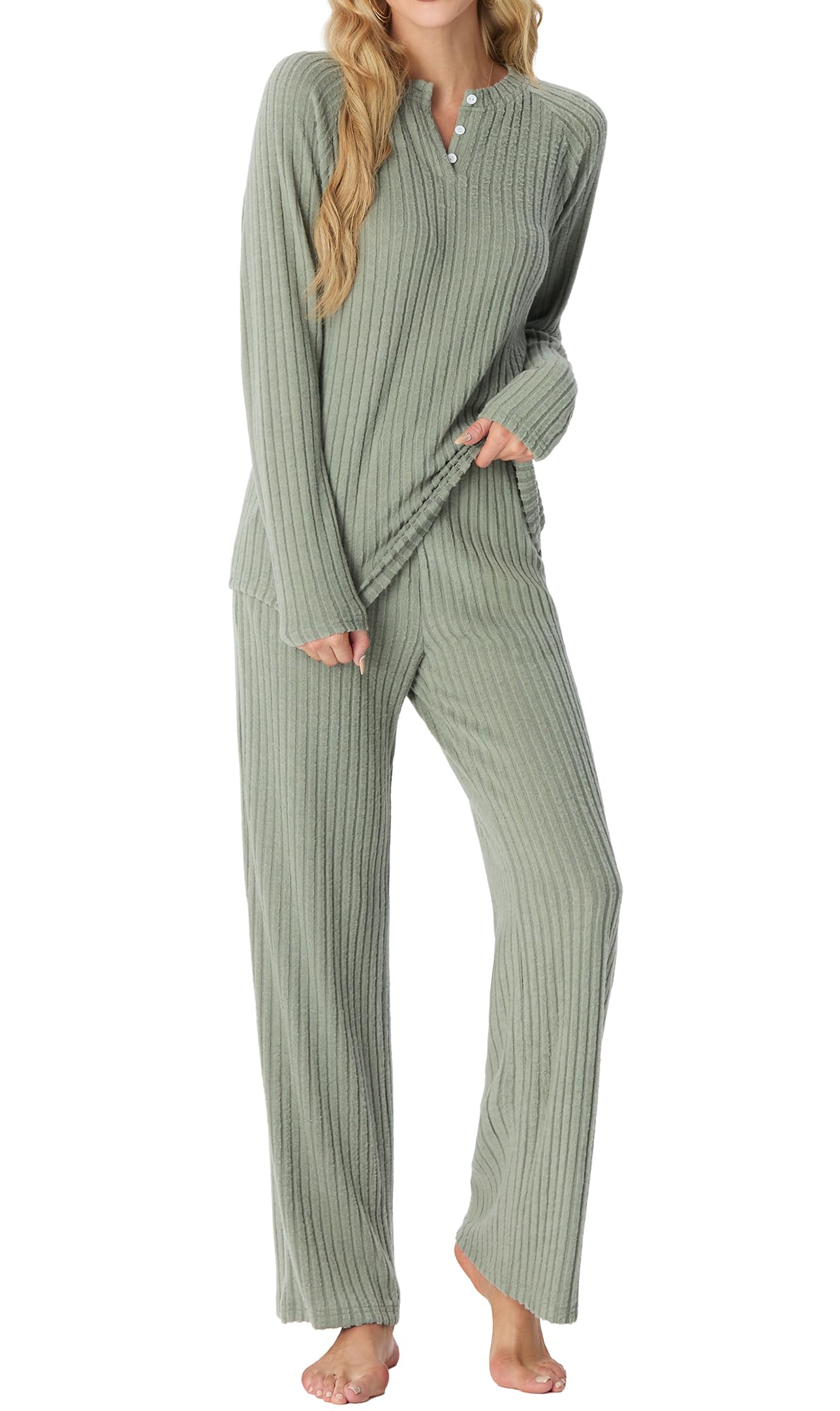 PrinStory Women's Pajama Sets - Soft Long Sleeve Winter Pajamas for Women, Cozy 2-Piece Lounge Set | Perfect for Sleepwear, Relaxing at Home & Gift Giving