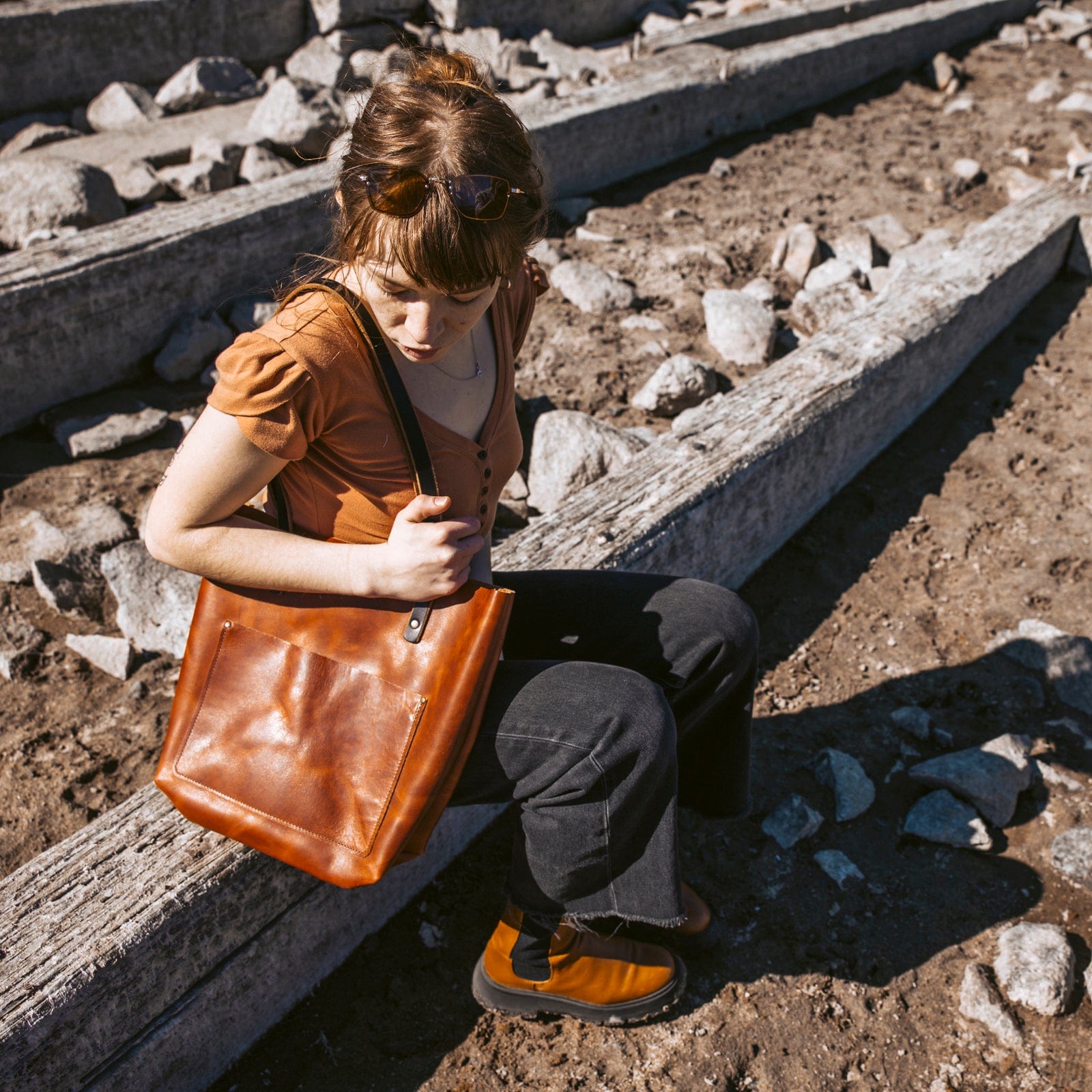 Premium Genuine Leather Tote Bag for Women - Spacious Weekender Travel Bag - Perfect for Work, Gym & Weekend Getaways