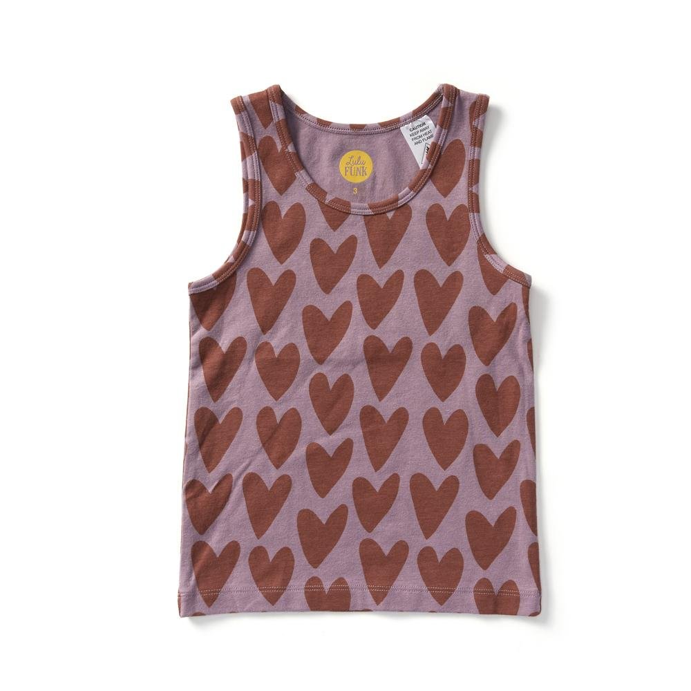 Organic Cotton & Bamboo Hippie Heart Singlet Tank Top - Boho Chic Summer Tops for Women - Perfect for Music Festivals, Beach Days & Yoga Wear