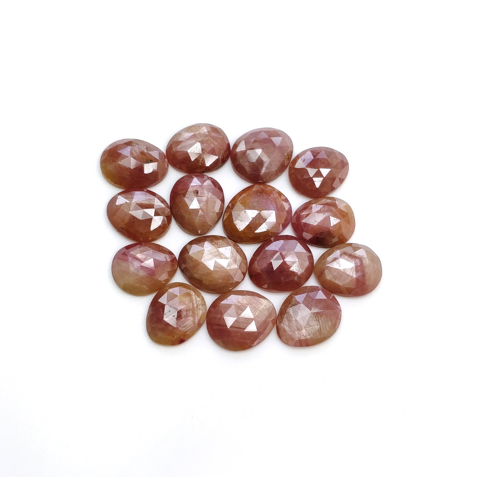Natural Untreated Blue & Multi-Color Sapphire Gemstone - Rose Cut Egg Shape Loose Stones for Jewelry Making, Engagement Rings & Healing Crystals