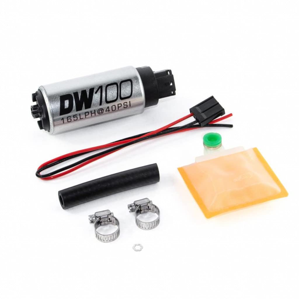 DeatschWerks 165 LPH High Performance Fuel Pump with Universal Install Kit - Perfect for Car Upgrades, Racing & Performance Tuning