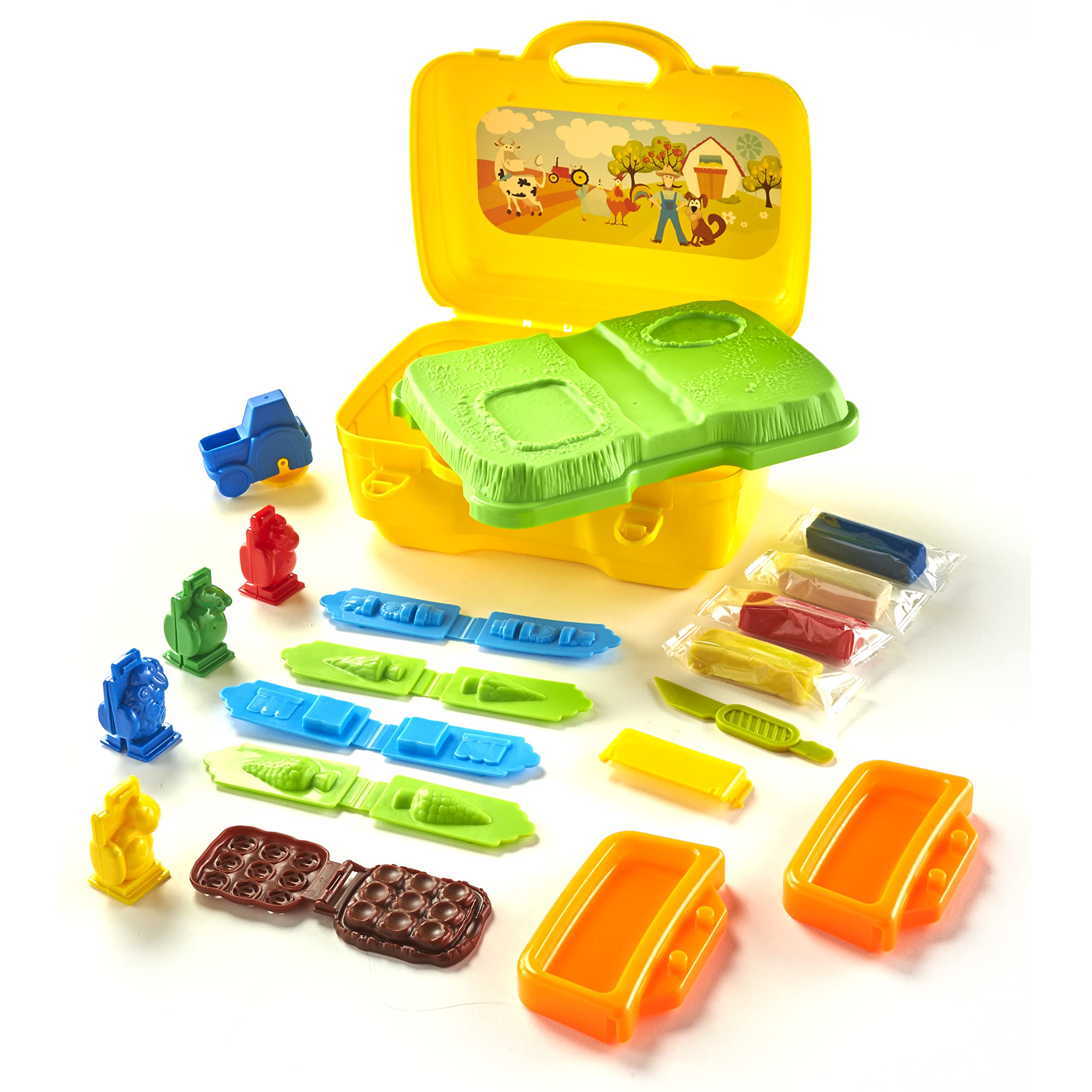 Dickie Toys Kids Dough Kit - Farm Play Set with Tools for Creative Fun