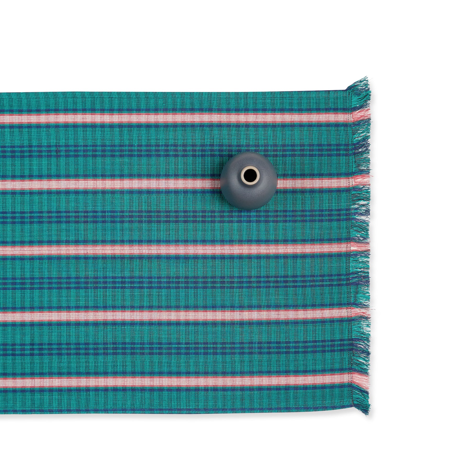 Premium Cotton Tartan Table Runner - Green, Navy Blue & Red Plaid for Dining Room Decor, Holiday Table Setting, and Rustic Home Accents