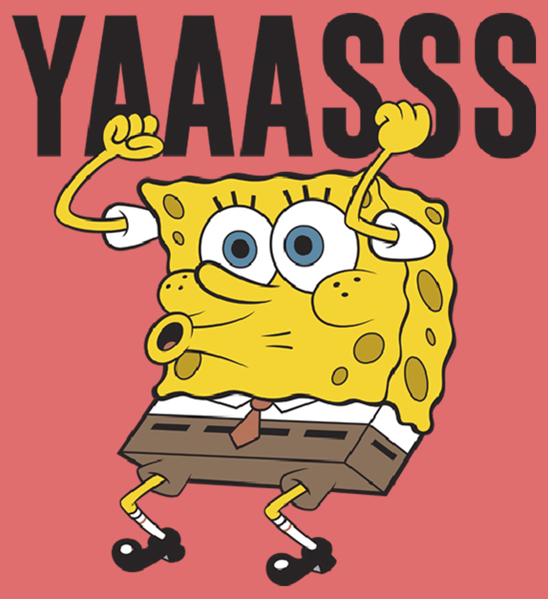 Spongebob Squarepants Kids' Yas Graphic T-Shirt - Fun Cartoon Character Tee for Boys & Girls - Perfect for Birthday Gifts, School, and Playtime