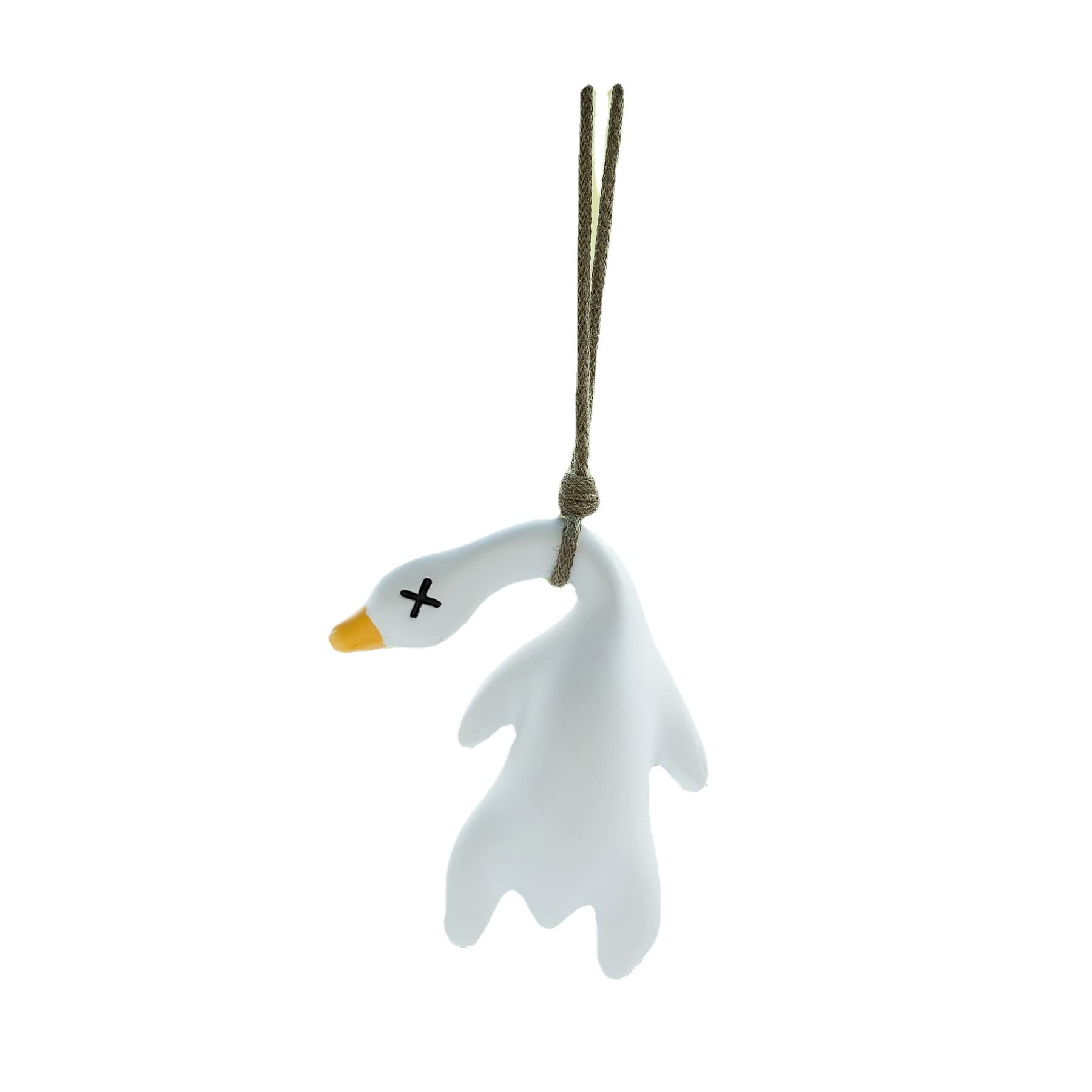 Funny Duck Swing Car Mirror Hanging Ornament - Cute Auto Interior Decor Accessories for Women & Men (White) | Perfect Gift for Car Lovers & Unique Dashboard Decoration