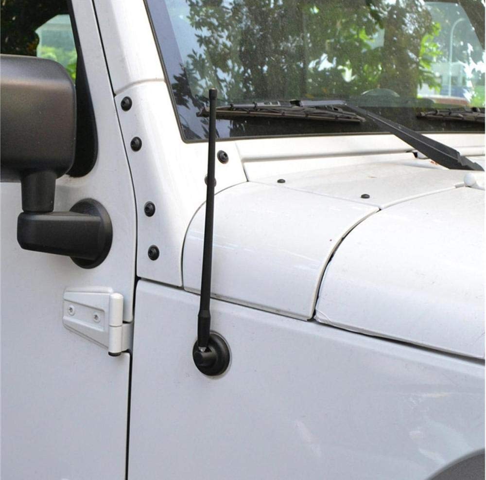 AUXMART 13 Inch Flexible Rubber Antenna Replacement for Jeep Wrangler JK JL (2007-2019) - Durable Car Accessory for Off-Roading & Daily Commute