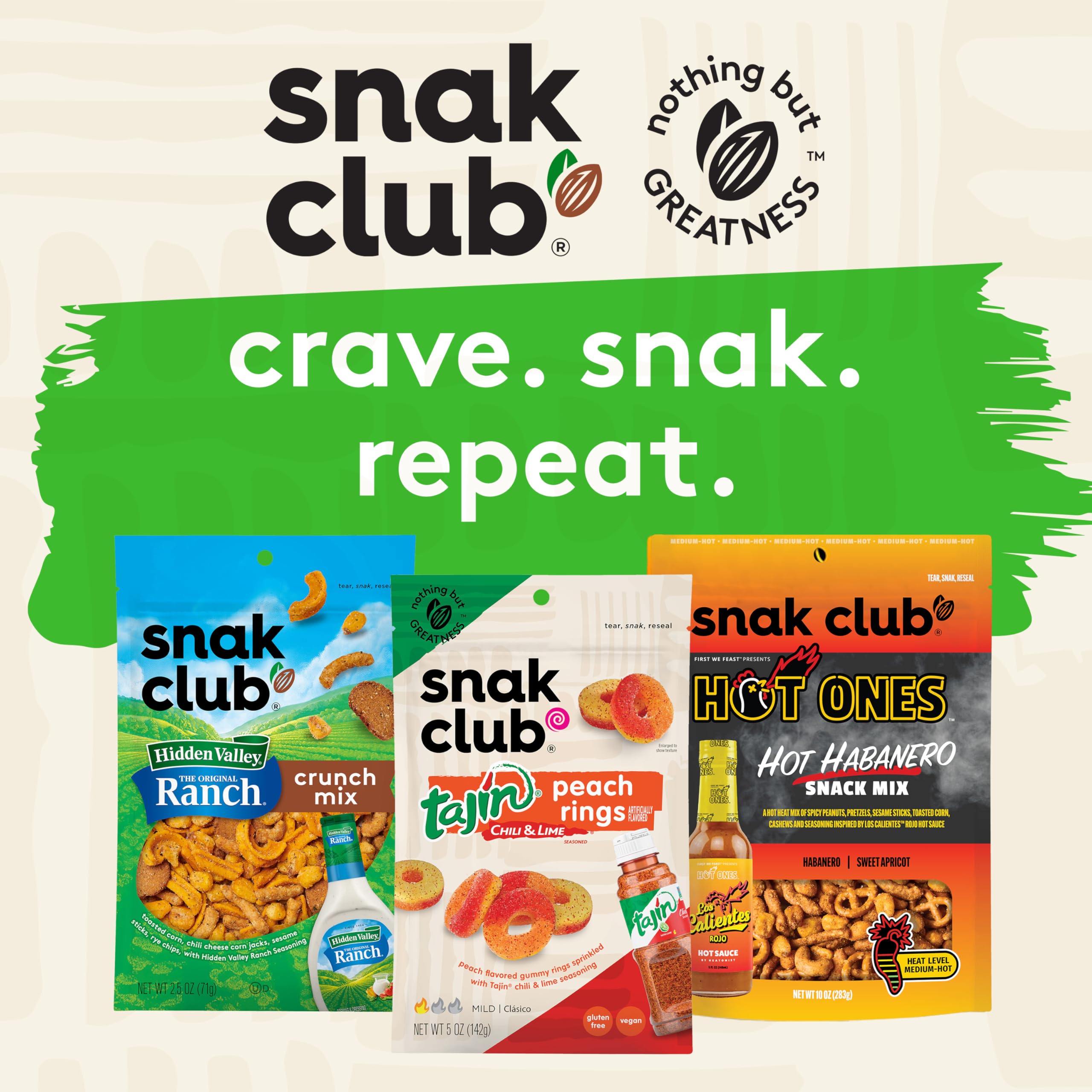 Snak Club Protein Power Snack Mix - Gluten Free & Kosher Trail Mix with Peanuts, Almonds, Cashews, Roasted Edamame, Dried Cranberries & Pumpkin Seeds - 4.2oz Resealable Bags (6 Pack) - Perfect for Hiking, Camping, Office Snacks & Healthy On-the-Go Nutrition