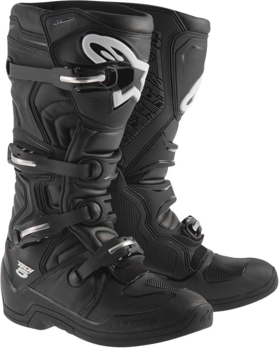 Alpinestars Tech 5 Unisex Motorcycle Boots - Black (Size Options) - Durable Riding Boots for Off-Road & Motocross Adventures
