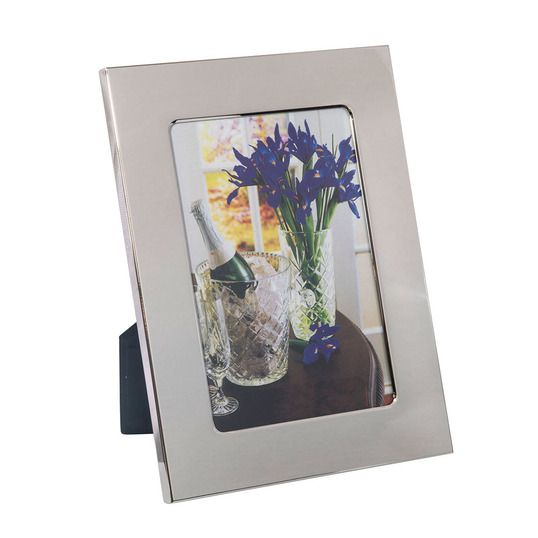 4x6 Silver Plated Picture Frame - Elegant Home & Office Decor for Photos, Artwork, and Memories