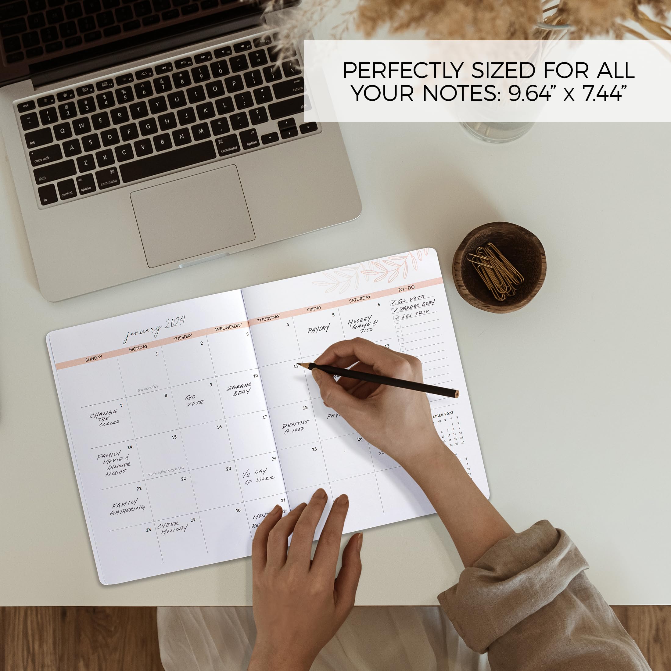 2024-2025 Monthly Planner & Calendar Book - Abstract Design Productivity Planner with To-Do Lists for Work, School & Personal Organization | Perfect for Goal Tracking, Time Management & Daily Scheduling (Jan 2024-Dec 2025)