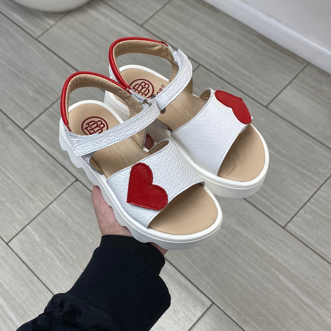 Blublonc Heart Velcro Sandals for Women - Comfortable Adjustable Straps Summer Beach Shoes - Perfect for Casual Wear, Walking, and Outdoor Activities