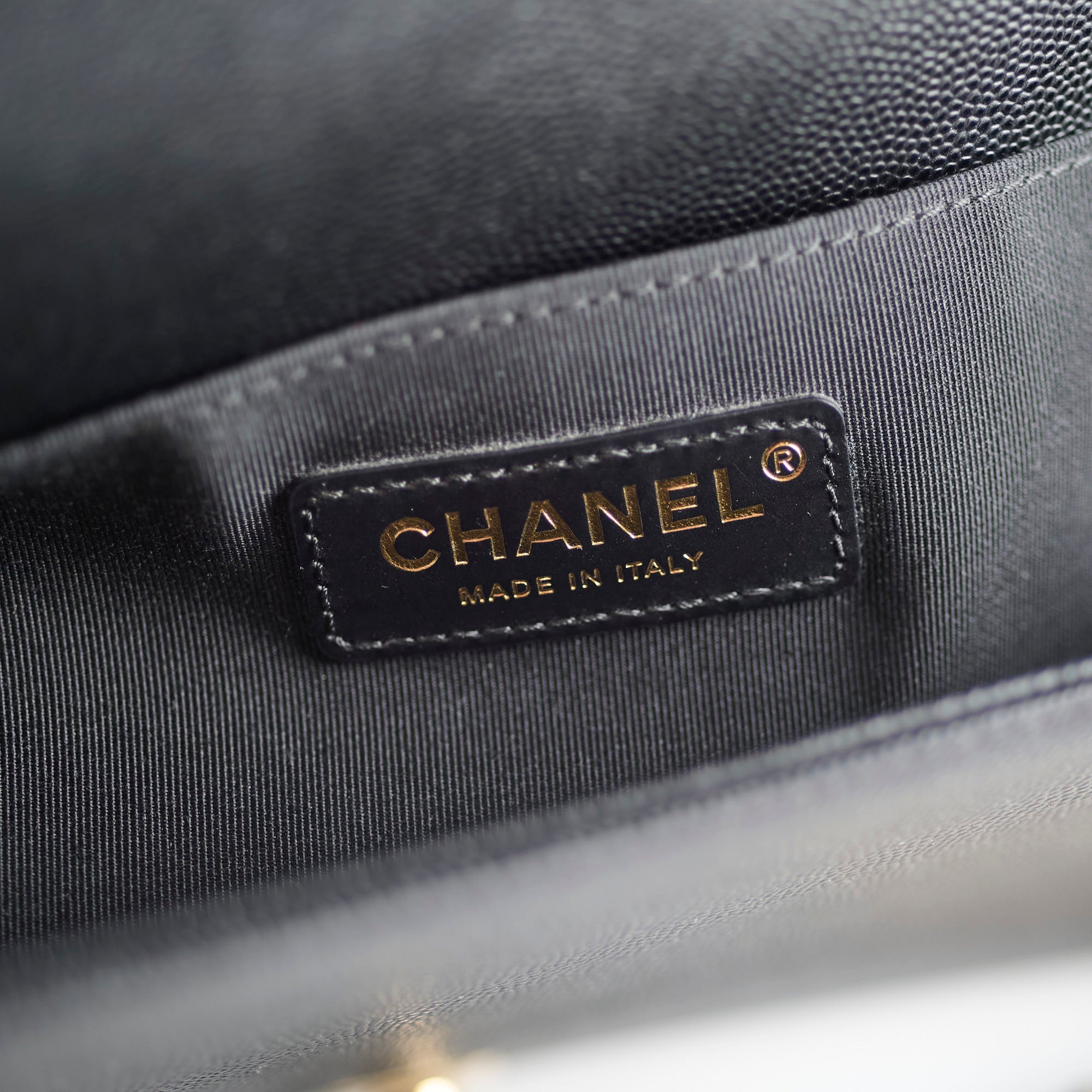 Chanel Boy Old Medium Chevron Caviar Black Leather Handbag - Luxury Designer Crossbody Bag for Women, Perfect for Date Night & Evening Events