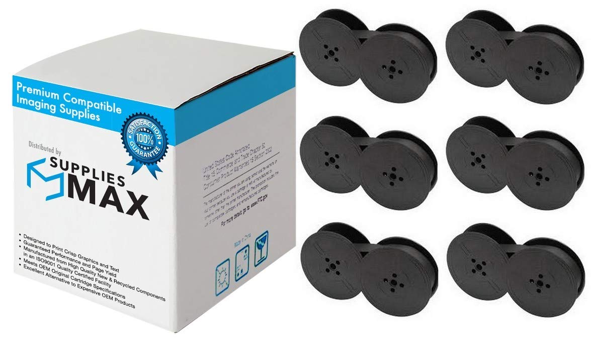 Compatible Black Printer Ribbons for Okidata MICROLINE 80 82 82A 83 83A 92 93 - 6 Pack (52100701) - Ideal for Office Printing, Invoices & Receipts