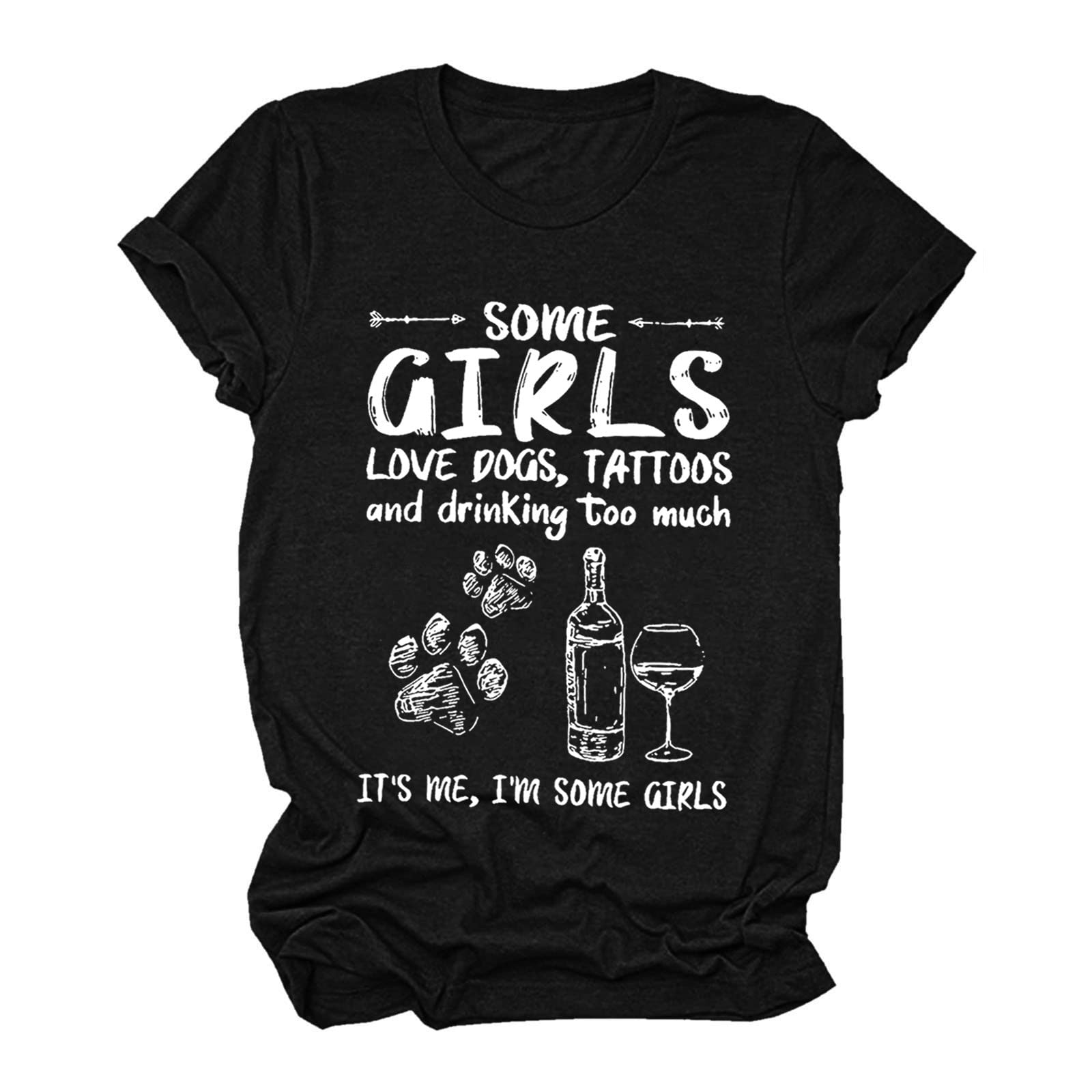 Women's Casual Short Sleeve T-Shirt with Letter Print - Loose Fit Tunic Top for Running, Workout & Everyday Wear | Comfortable Breathable Tee for Women