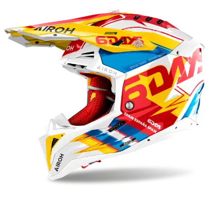 Airoh Aviator 3 Six Days 2024 Limited Edition Motorcycle Helmet - Lightweight DOT Certified Off-Road Motocross Helmet for Dirt Bike & Adventure Riding - Perfect for Enduro, Trail & MX Racing