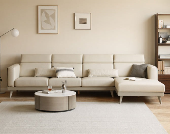 Luxury Oak Solid Wood Modern Fabric Sofa - Elegant Living Room Furniture for Home & Office Comfort