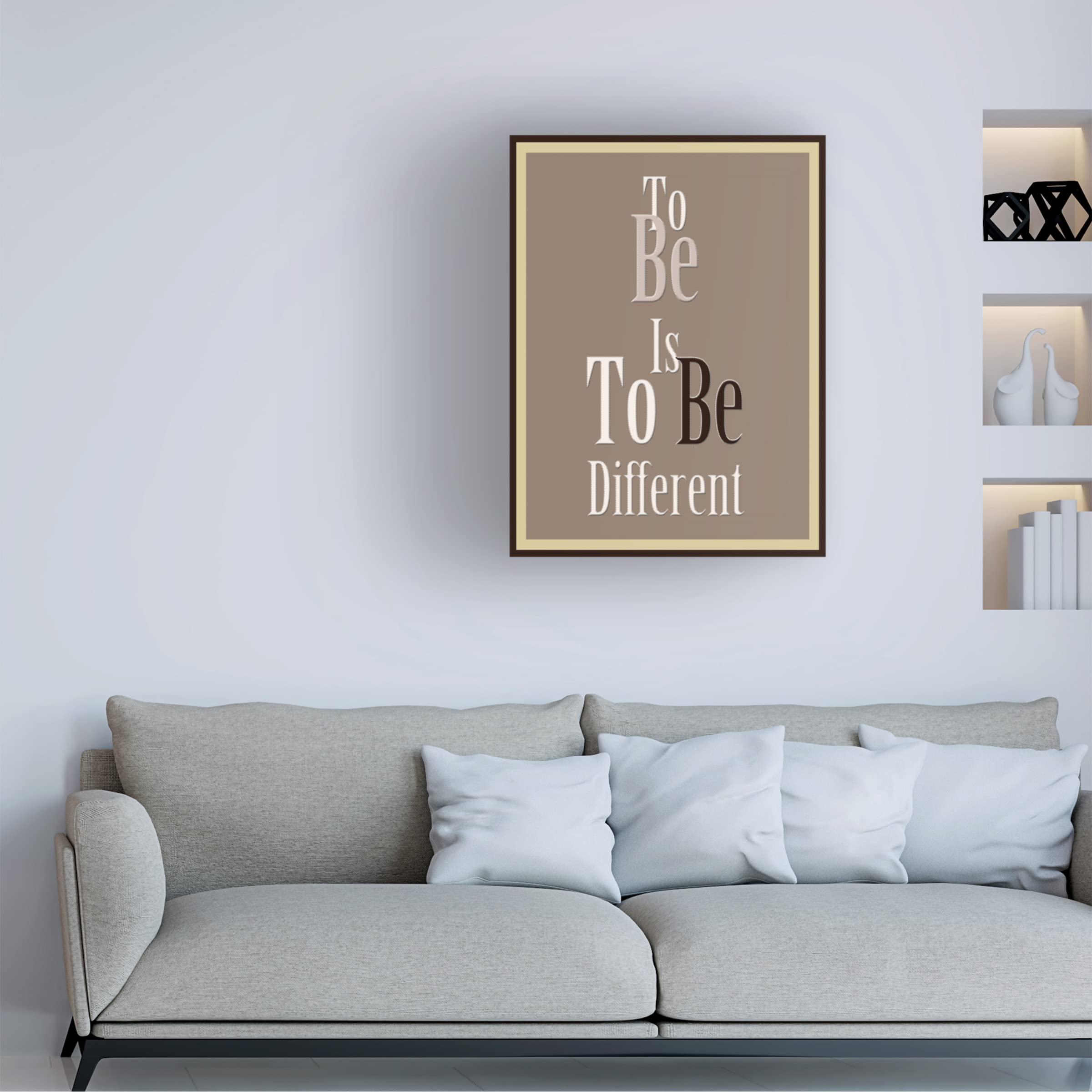 Trademark Fine Art 'To Be Word Art' Canvas Wall Decor by Richard Homawoo - Inspirational Home & Office Artwork for Living Room, Bedroom or Gift
