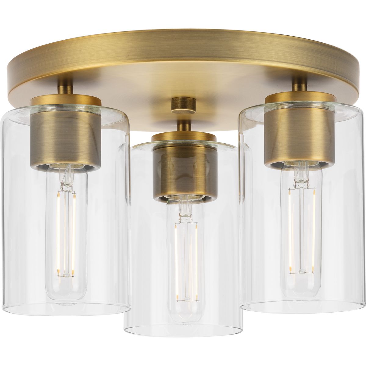 Cofield Collection 12 Inch 3-Light Flush Mount Ceiling Light Fixture P350237 - Perfect for Bedroom, Hallway & Entryway Lighting