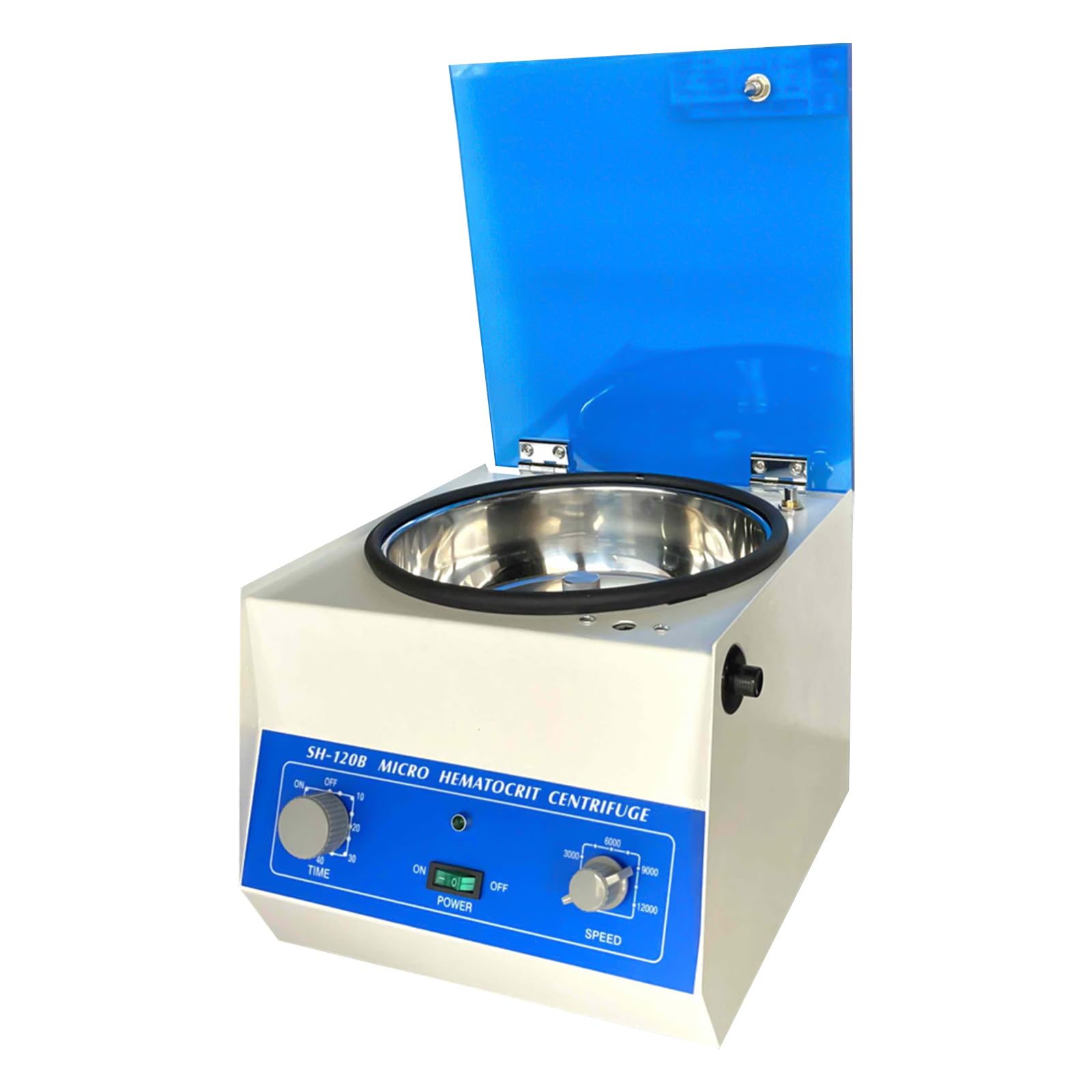 110V 100W SH-120B Lab Centrifuge Machine - High Speed Electric Medical Centrifuge for Microhematocrit Testing | Ideal for Hospitals, Clinics & Medical Laboratories