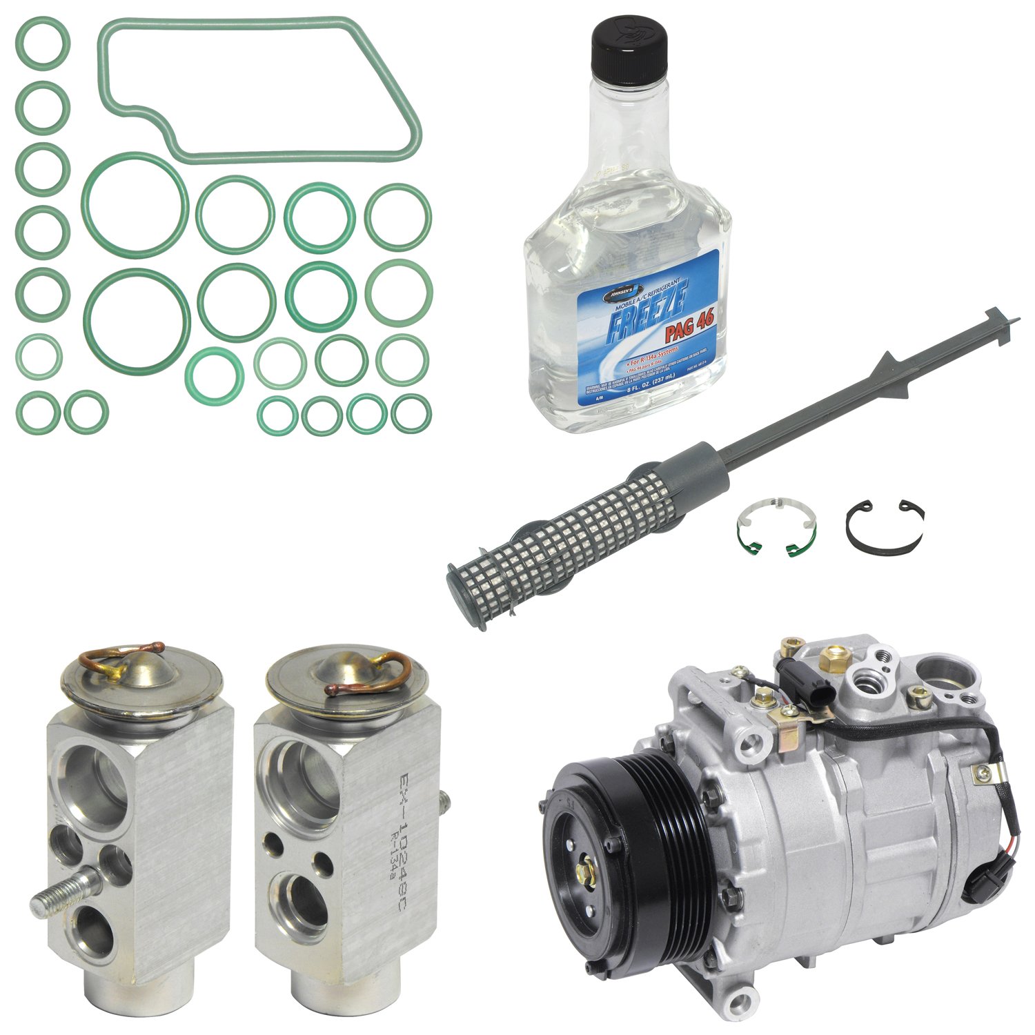 Universal Air Conditioner KT 2002 A/C Compressor and Component Kit - Complete Car AC Repair Kit for Home, Office & Auto Shops | Fast Cooling Solution for Vehicles