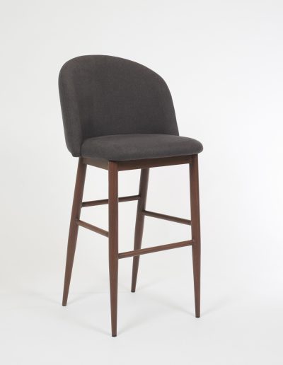 Graphite Crescent Stool - Modern & Stylish Bar Stool for Kitchen, Dining Room, or Home Bar - Comfortable Seating with Sleek Design