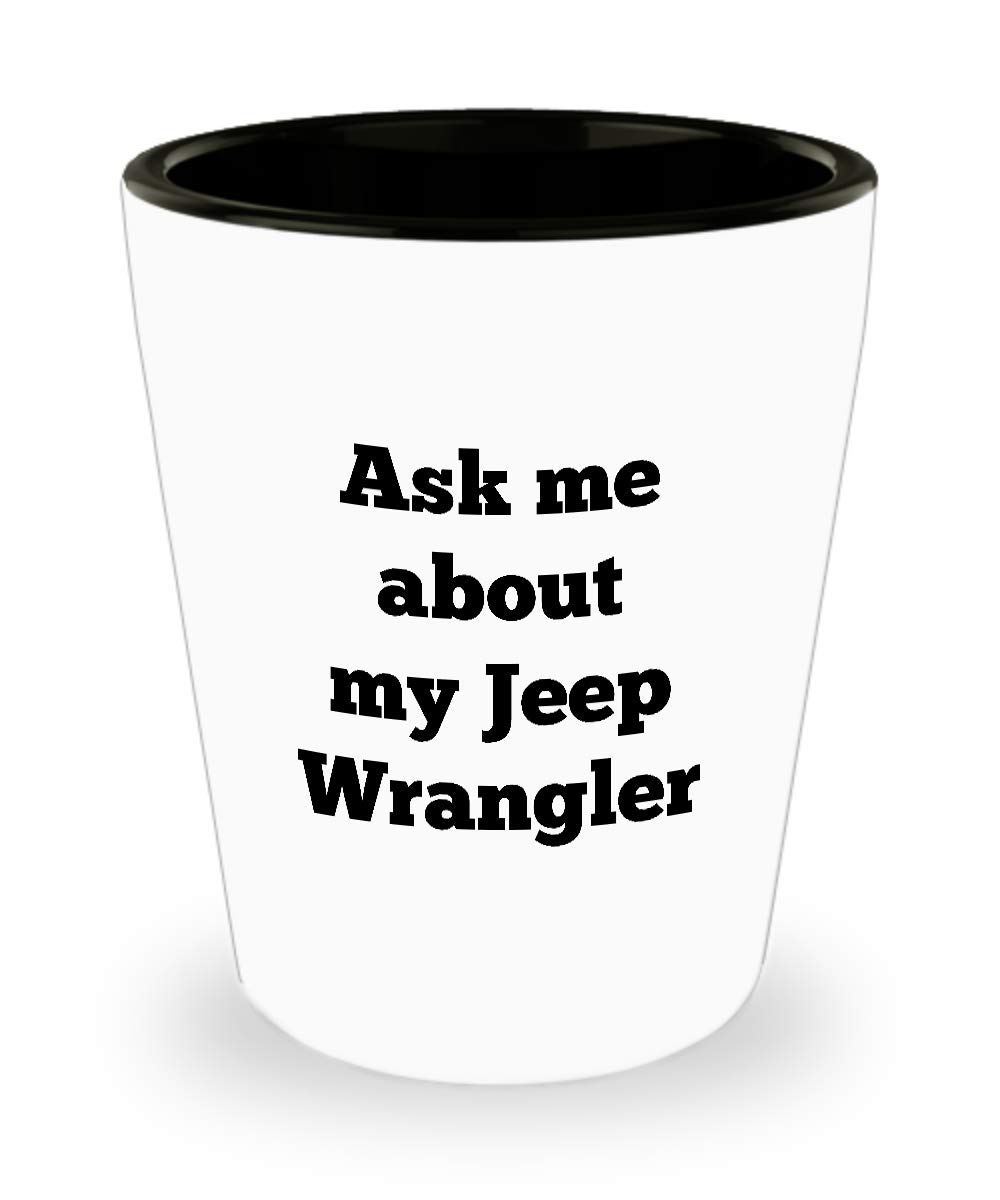 Jeep Wrangler Car Shot Glasses - 1.5oz Novelty Ceramic Cups - Perfect Gifts for Men, Women, Friends & Coworkers - Great for Office Parties, Camping & Jeep Enthusiast Gatherings