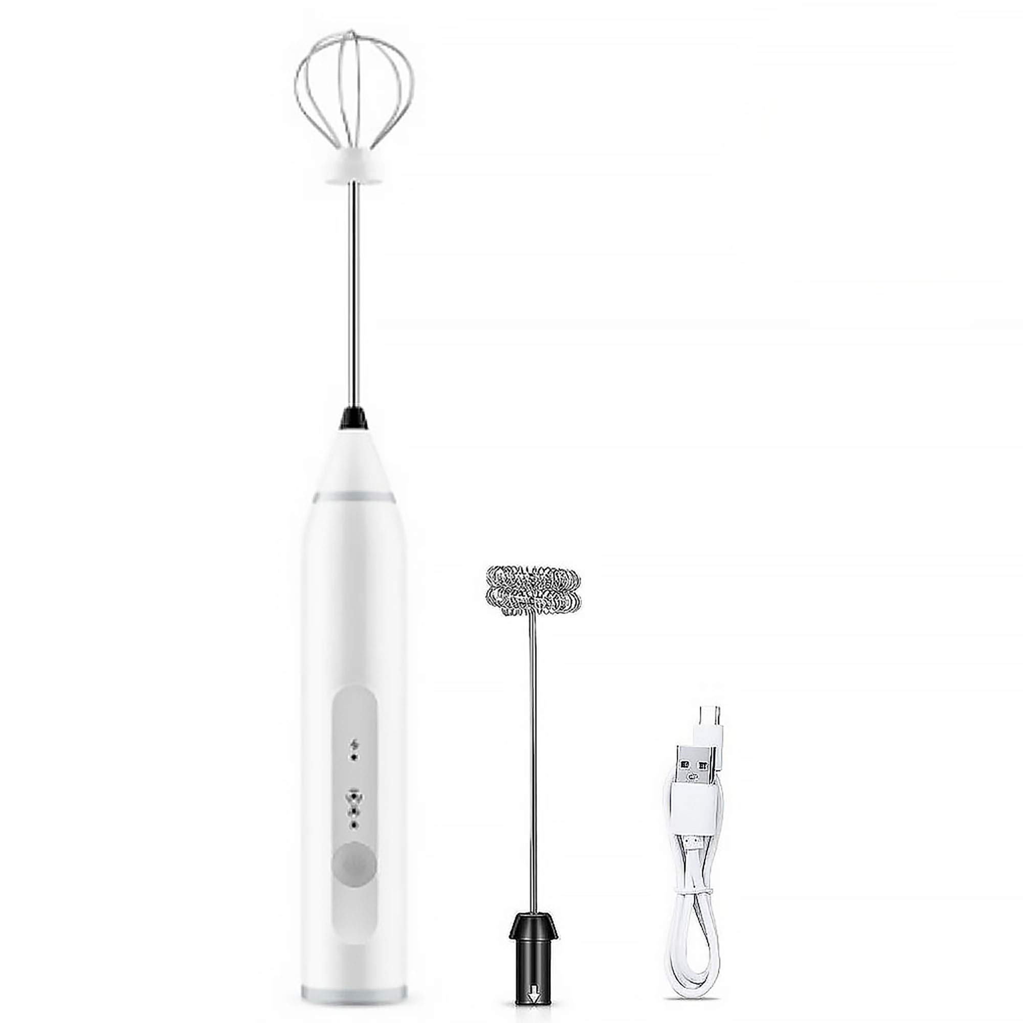 Rechargeable Electric Handheld Milk Frother - 3-Speed USB Egg Beater & Coffee Mixer for Latte, Cappuccino, Hot Chocolate & Protein Shakes | Perfect for Kitchen, Office & Travel Use