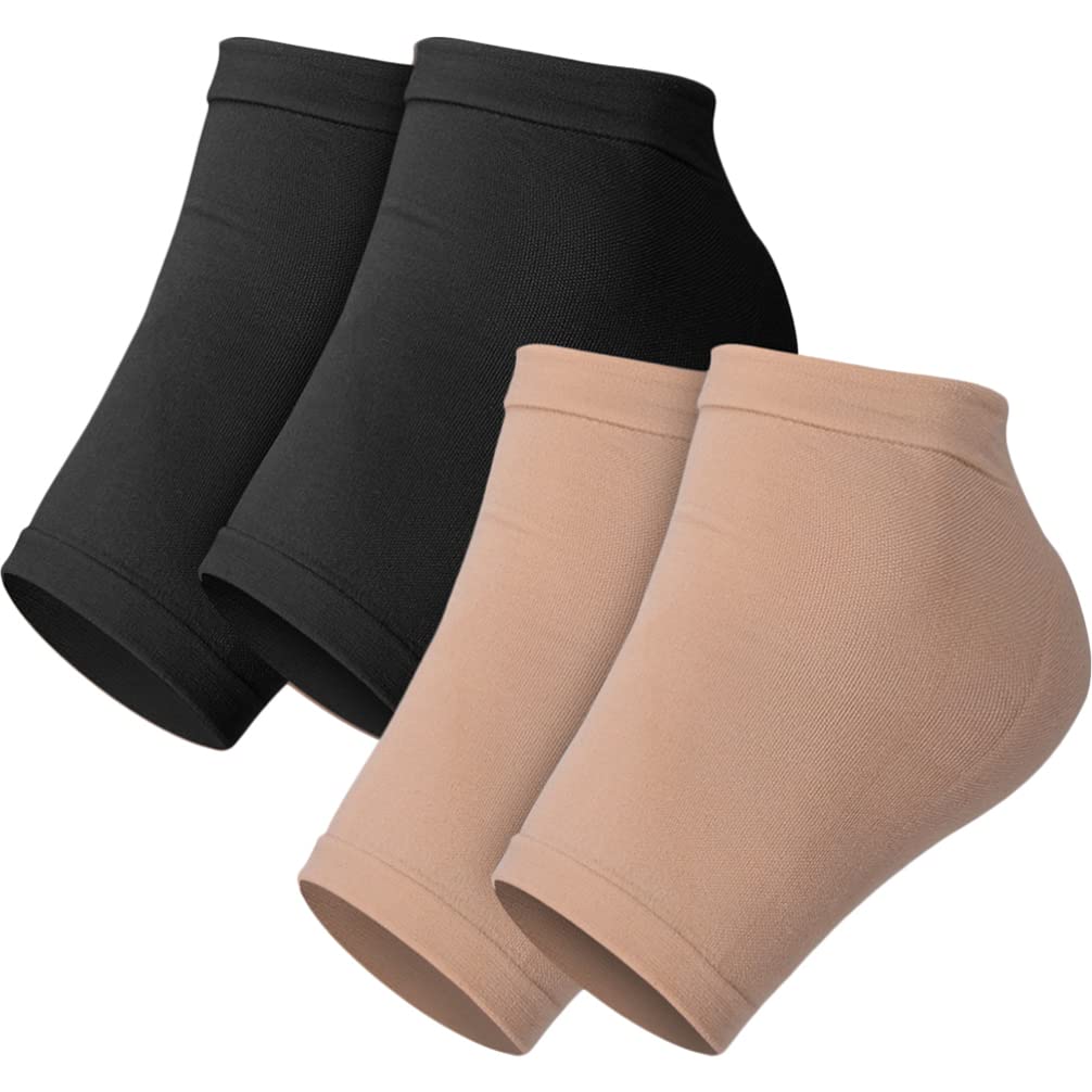 BESPORTBLE Women's Moisturizing Heel Socks 2 Pairs - Open Toe Foot Care Socks for Dry Cracked Skin & Plantar Fasciitis Relief - Breathable Ankle Sleeves for Night Wear, Home Relaxation & Daily Comfort