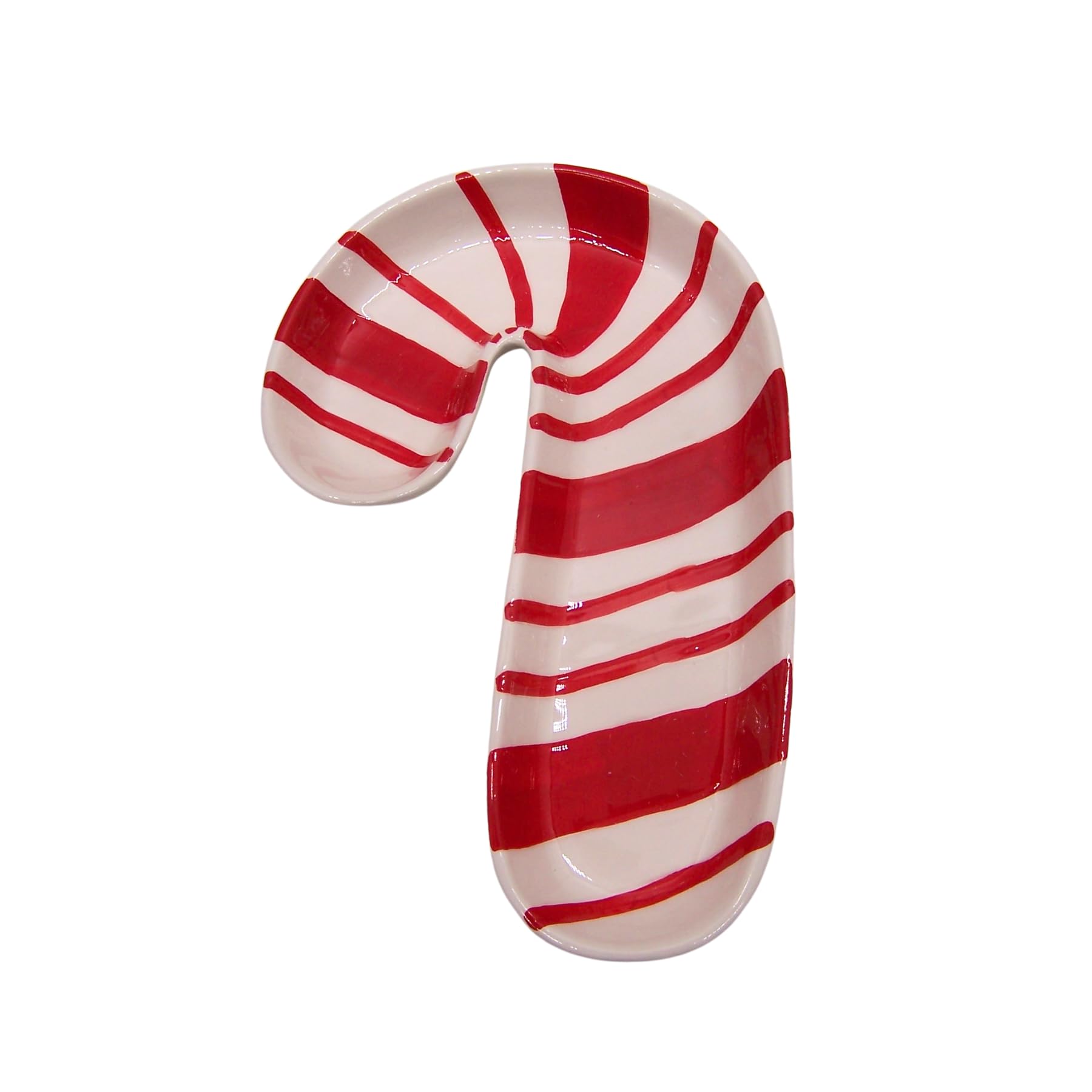 Wowser Candy Cane Candy Dish - 10 Inch Holiday Serveware for Christmas Desserts & Party Treats | Festive Table Decor for Xmas, Thanksgiving & Winter Celebrations