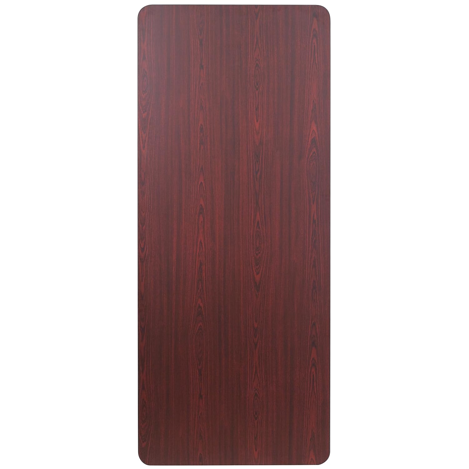 Flash Furniture Floyd 6-Foot Folding Banquet Table - Mahogany Laminate Surface, High Pressure Resistant - Perfect for Events, Parties, Conferences & Home Use