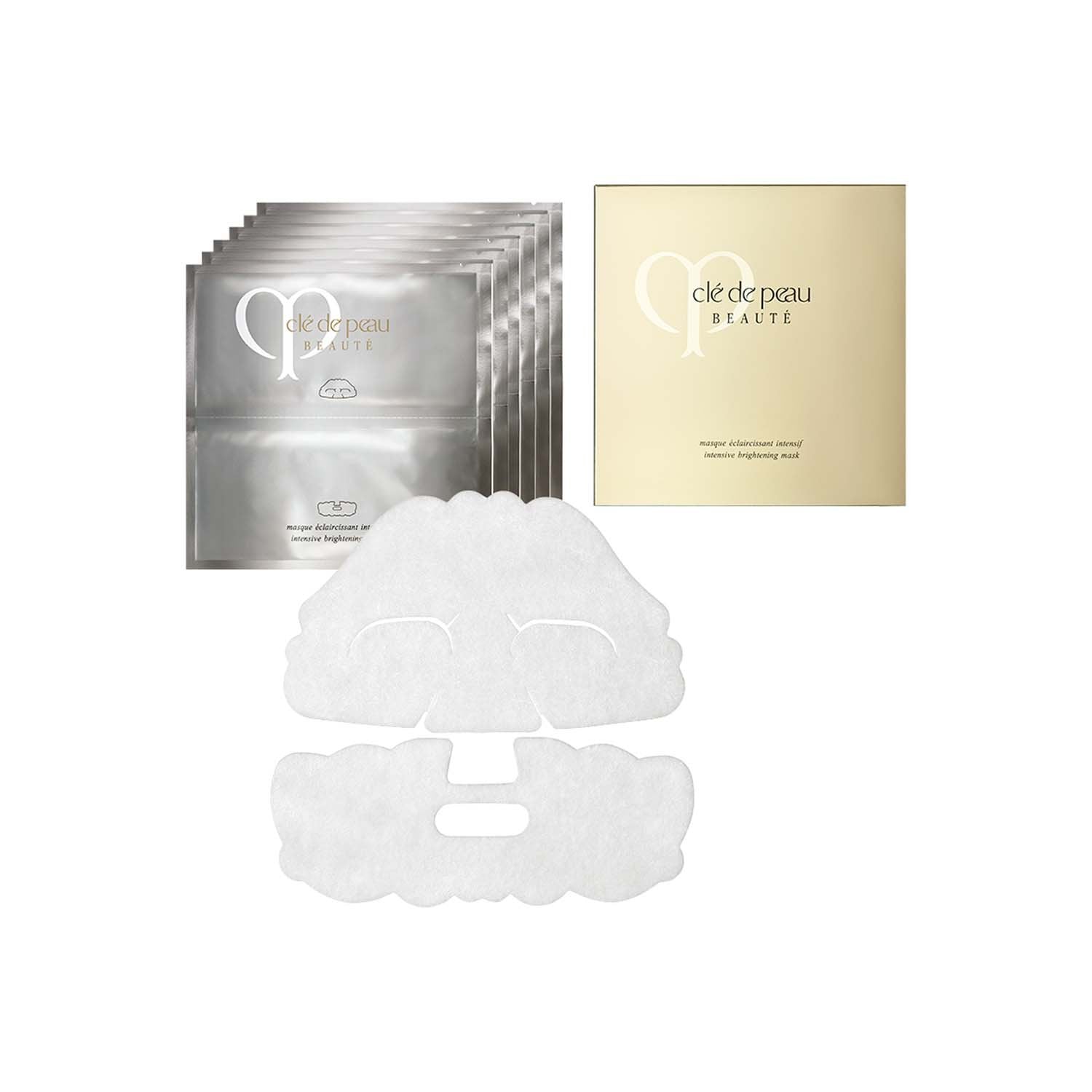 Clé de Peau Beauté Intensive Brightening Face Mask - 6 Count Pack | Brighten & Hydrate Skin for Special Occasions & Self-Care Days