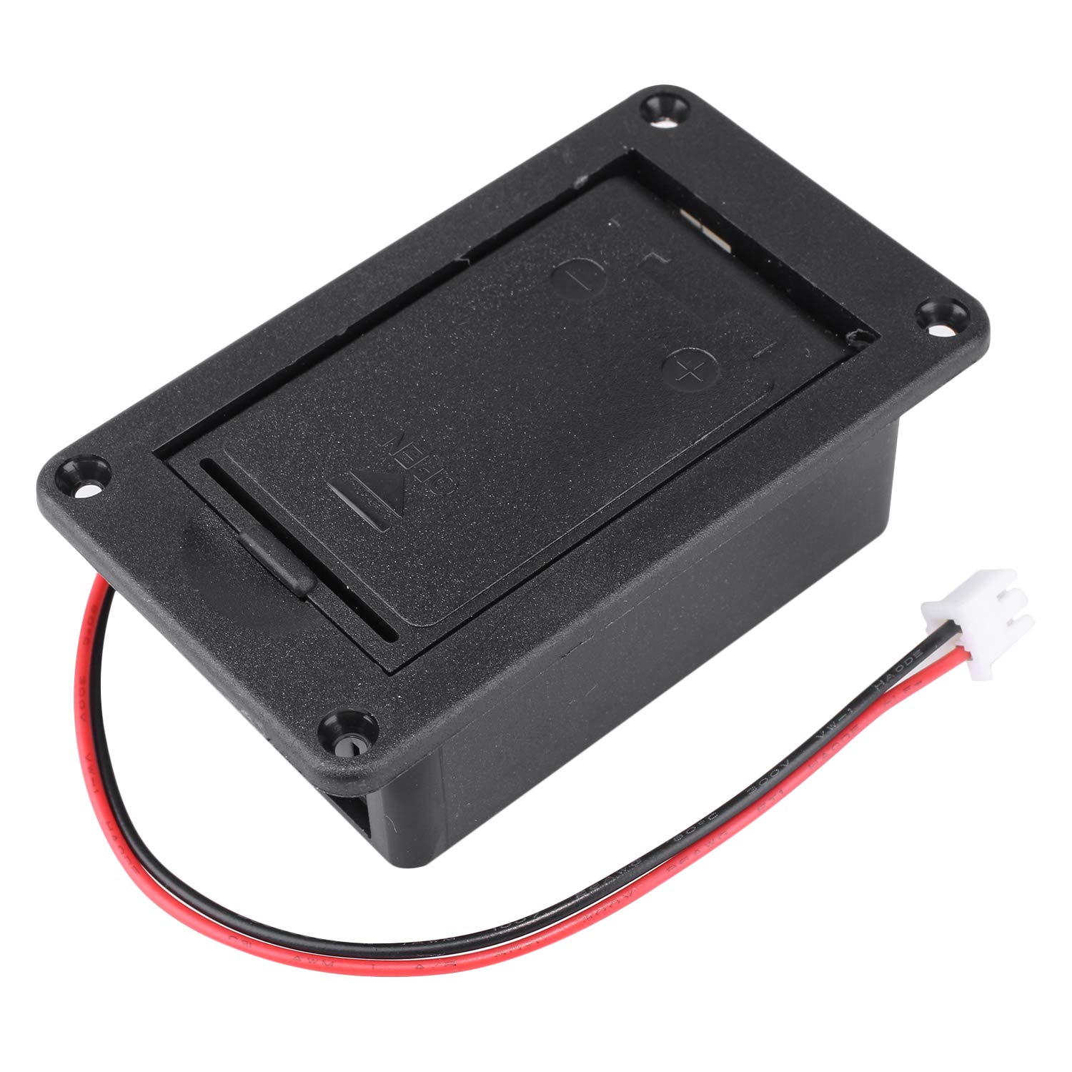 9V Guitar Pickup Battery Box - Black Case Cover Holder for Guitar & Bass Pickups - Perfect for Live Performances & Studio Recording