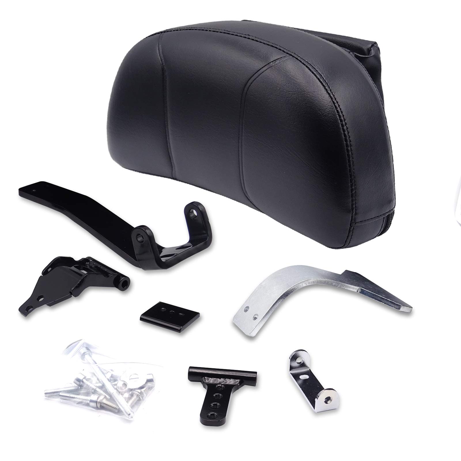 Adjustable Wsays Driver Backrest Pad Kit with Storage Pouch - Compatible with Can-am Spyder RT, RT-S & RT Limited Models (2010-2019) - Enhance Comfort on Long Motorcycle Rides & Road Trips